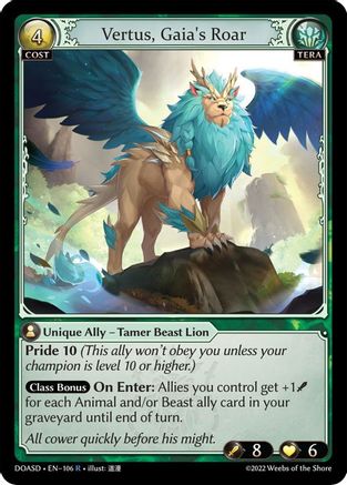 Vertus, Gaia's Roar (106) - Dawn of Ashes Starter Decks