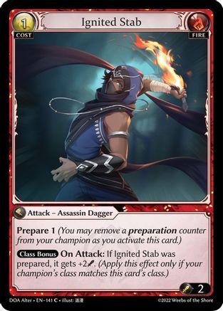 Ignited Stab (141) - Dawn of Ashes Alter Edition