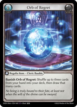 Orb of Regret (045) - Dawn of Ashes Alter Edition Foil