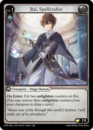 Rai, Spellcrafter (007) - Dawn of Ashes Alter Edition