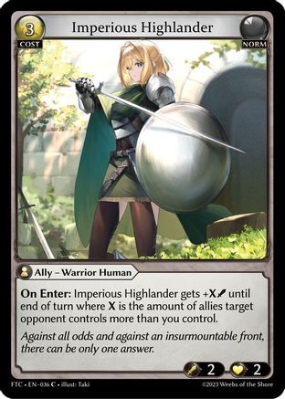 Imperious Highlander (036) - Fractured Crown Foil