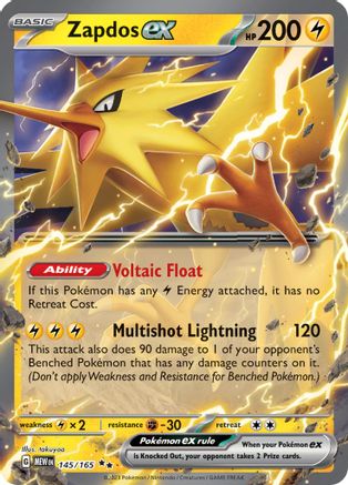 Zapdos ex - 145/165 145 - SV Scarlet & Violet 151 Holofoil