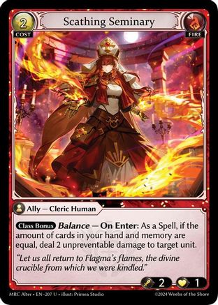 Scathing Seminary (207) - Mercurial Heart Alter Edition Foil