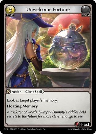 Unwelcome Fortune (103) - Distorted Reflections