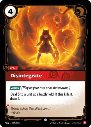 Disintegrate (005/298) CN - Origins