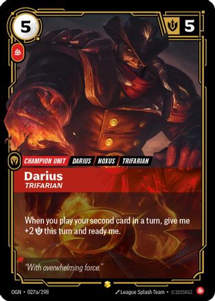 Darius - Trifarian (Alternate Art) (027a/298) CN- Origins Foil