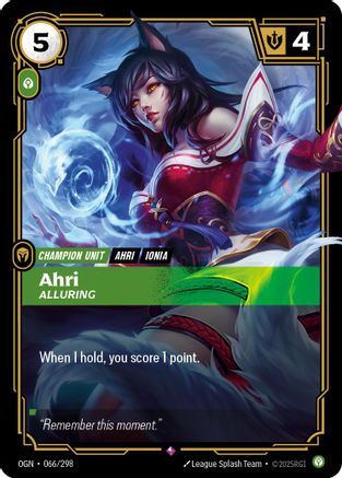 Ahri - Alluring (066/298) CN - Origins Foil