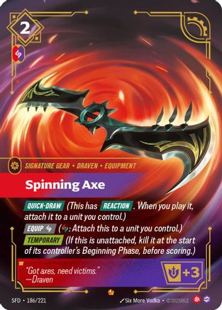 Spinning Axe (186/221) CN - Spiritforged Foil