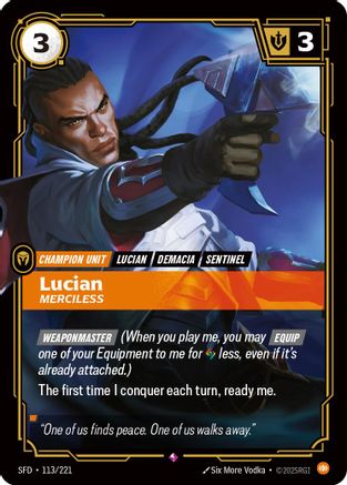 Lucian - Merciless (113/221) CN - Spiritforged Foil