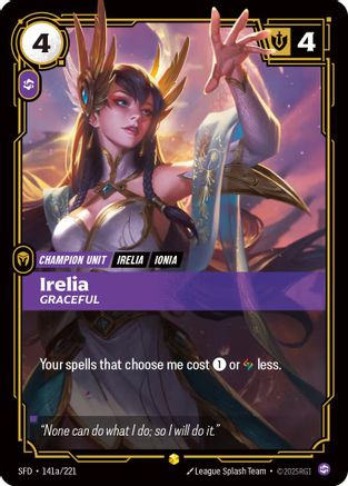 Irelia - Graceful (Alternate Art) (141a/221) CN - Spiritforged Foil