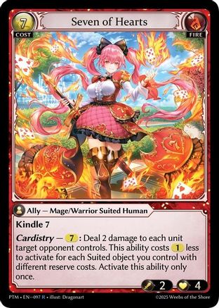 Seven of Hearts (097) - Phantom Monarchs Foil