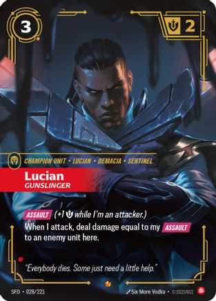 Lucian - Gunslinger (028/221) CN - Spiritforged Foil