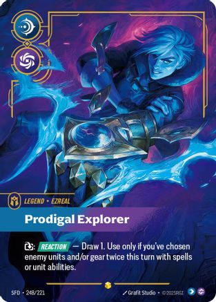 Ezreal - Prodigal Explorer (Overnumbered) (248/221) CN - Spiritforged Foil