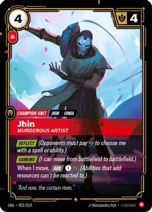 Jhin - Murderous Artist (022/219) CN - Unleashed Foil