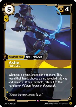 Ashe - Focused (169/219) CN - Unleashed Foil