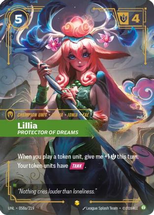 Lillia - Protector of Dreams (Alternate Art) (058a/219) - Unleashed Foil