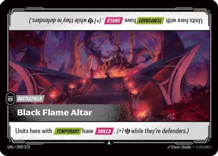 Black Flame Altar (208/219) CN - Unleashed Foil