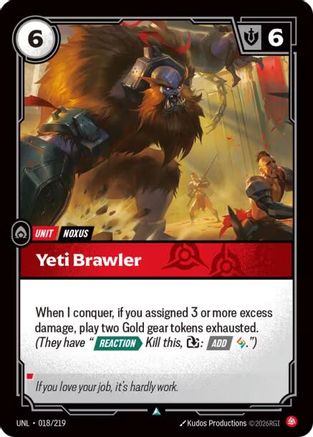 Yeti Brawler (018/219) CN - Unleashed Foil