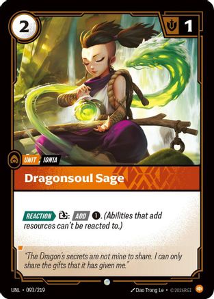 Dragonsoul Sage (093/219) CN - Unleashed Foil