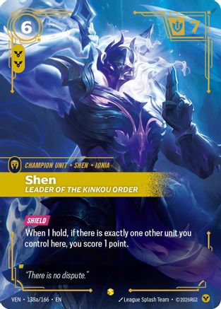Shen, Leader of the Kinkou Order (Alternate Art) (138a/166) - Vendetta Foil