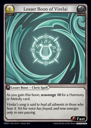 Lesser Boon of Virelai (014) - asphodelparadise Pantheon