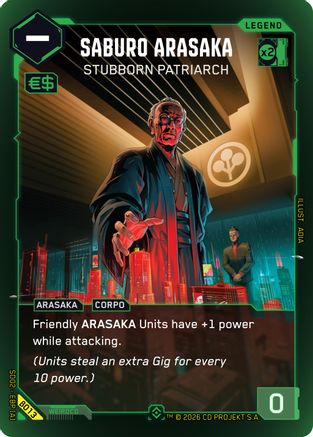 Saburo Arasaka - Stubborn Patriarch (B013) - Embracing Power Beta Starter Deck Foil