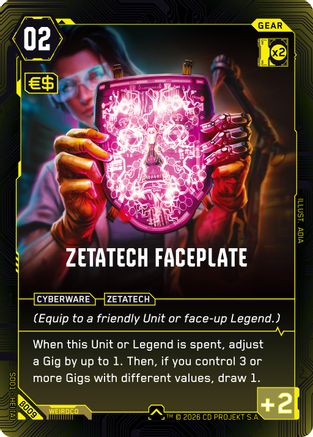 Zetatech Faceplate (B009) - The Heist Beta Starter Deck
