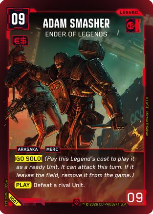 Adam Smasher - Ender of Legends (Epic) (B001) - Welcome to Night City Beta Foil