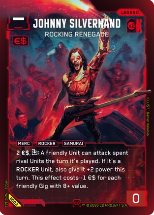Johnny Silverhand - Rocking Renegade (Secret) (B003) - Welcome to Night City Beta Foil