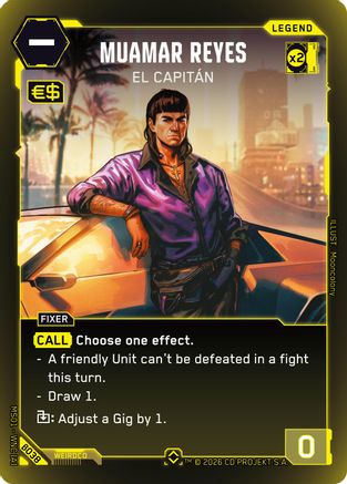 Muamar Reyes - El Capitan (Rare) (B038) - Welcome to Night City Beta Foil