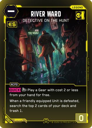 River Ward - Detective on the Hunt (Rare) (B039) - Welcome to Night City Beta Foil