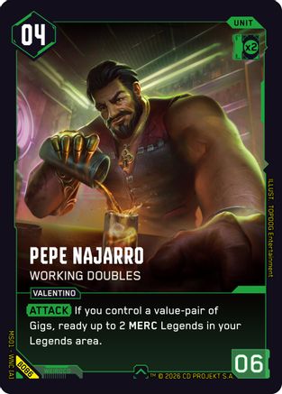 Pepe Najarro - Working Doubles (B086) - Welcome to Night City Beta