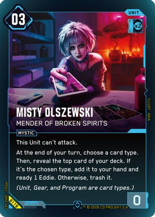 Misty Olszewski - Mender of Broken Spirits (B119) - Welcome to Night City Beta Foil