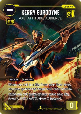 Kerry Eurodyne - Axe, Attitude, Audience (ILegend) (B146) - Welcome to Night City Beta Foil