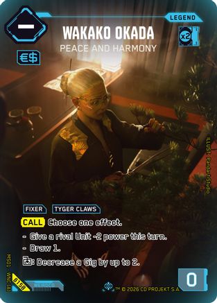 Wakako Okada - Peace and Harmony (ILegend) (B158) - Welcome to Night City Beta Foil
