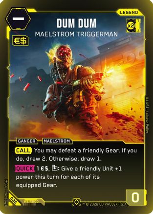 Dum Dum - Maelstrom Triggerman (Rare) (036) - Welcome to Night City Retail Foil