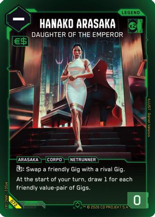 Hanako Arasaka - Daughter of the Emperor (Rare) (072) - Welcome to Night City Retail Foil