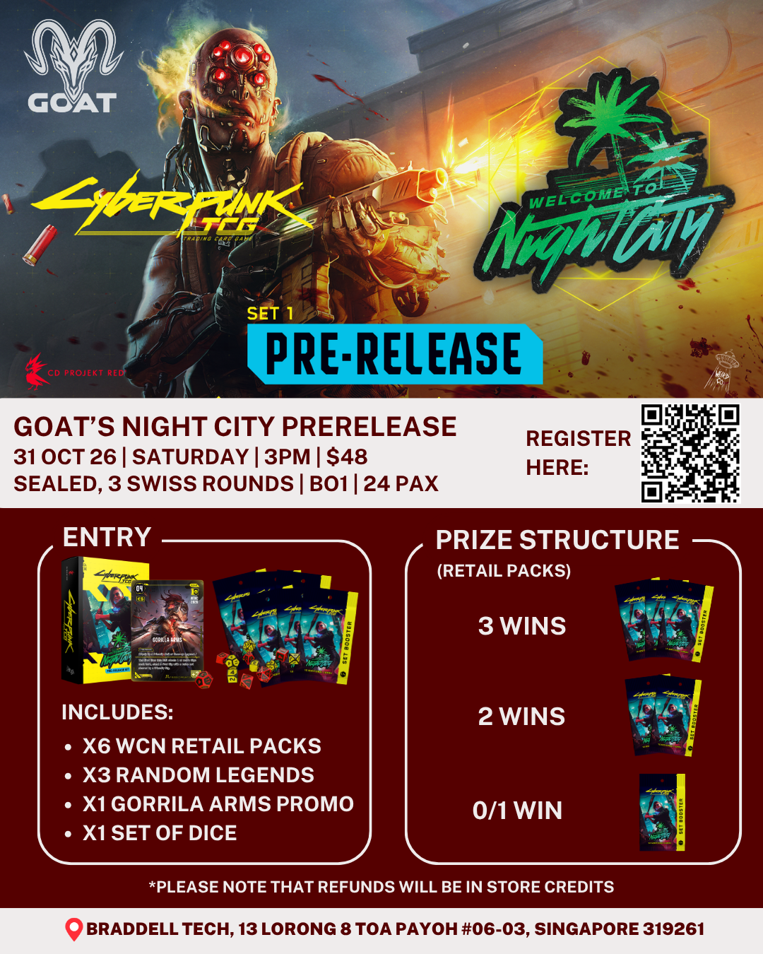 Cyberpunk Night City Prerelease Entry