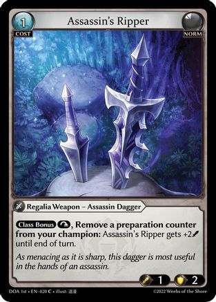 Assassin's Ripper (020) - Dawn of Ashes 1st Edition Foil