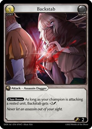 Backstab (070) - Dawn of Ashes 1st Edition Foil