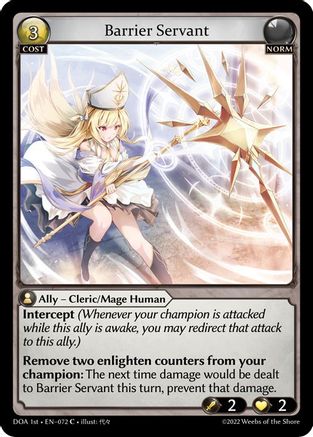 Barrier Servant (072) - Dawn of Ashes 1st Edition