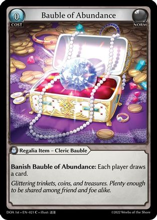 Bauble of Abundance (021) - Dawn of Ashes 1st Edition