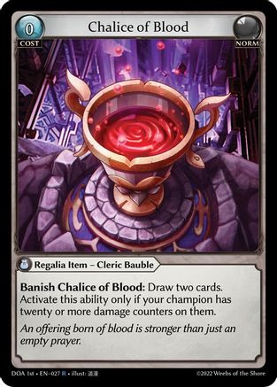 Chalice of Blood (027) - Dawn of Ashes 1st Edition