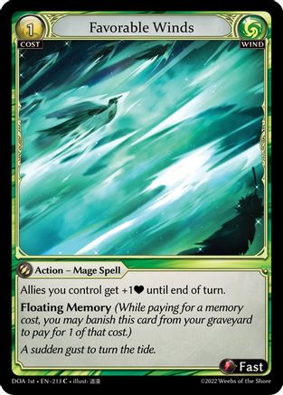 Favorable Winds (213) - Dawn of Ashes 1st Edition Foil