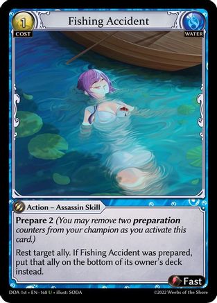 Fishing Accident (168) - Dawn of Ashes 1st Edition Foil