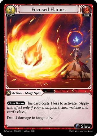 Focused Flames (138) - Dawn of Ashes 1st Edition Foil