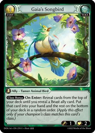 Gaia's Songbird (270) - Dawn of Ashes 1st Edition Foil