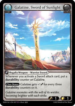 Galatine, Sword of Sunlight (037) - Dawn of Ashes 1st Edition Foil