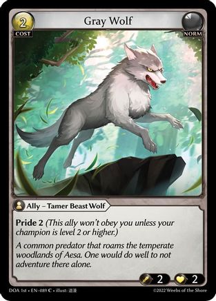 Gray Wolf (089) - Dawn of Ashes 1st Edition Foil