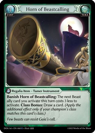 Horn of Beastcalling (068) - Dawn of Ashes 1st Edition Foil